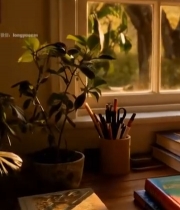  窗边书桌阳光风景6754#竖屏 	 