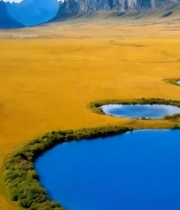  草原湖泊自然风光全景2927#竖屏 	 