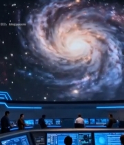  操控室人员观测宇宙画面6451#竖屏 	 