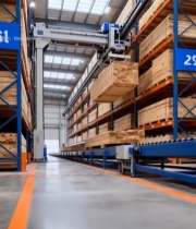  仓库自动化机械搬运木材3277#竖屏 	 