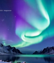  北极极光自然风光6284#竖屏 	 